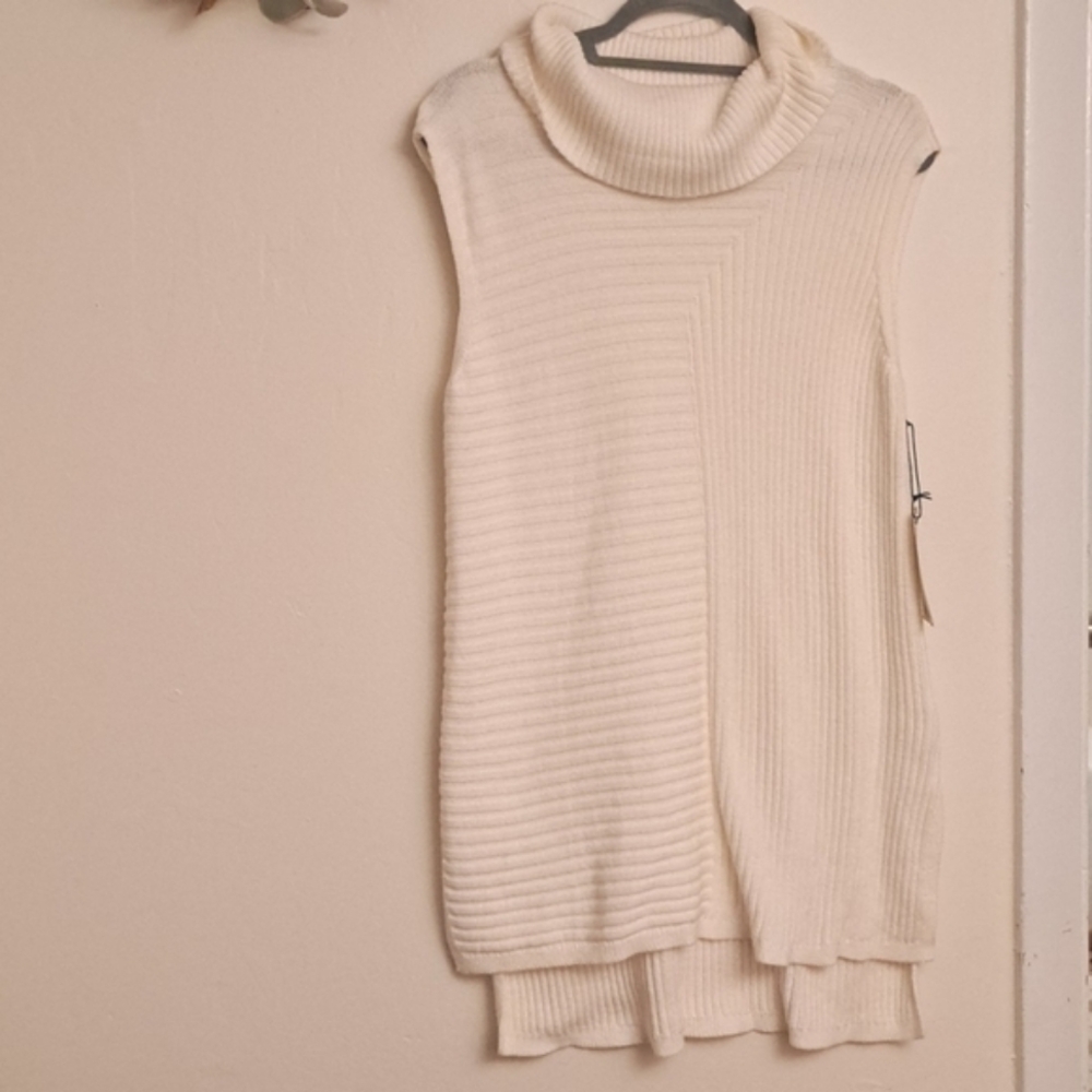 Stylus Sleeveless Turtleneck Sweater Tunic